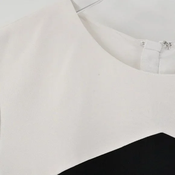 JASON WU Womens Jacquard Red Black Colorblock Sheath Mini Dress Office Size 0 - Picture 5 of 11